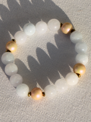 Magiczny  jadeit- bransoletka z kamieni naturalnych